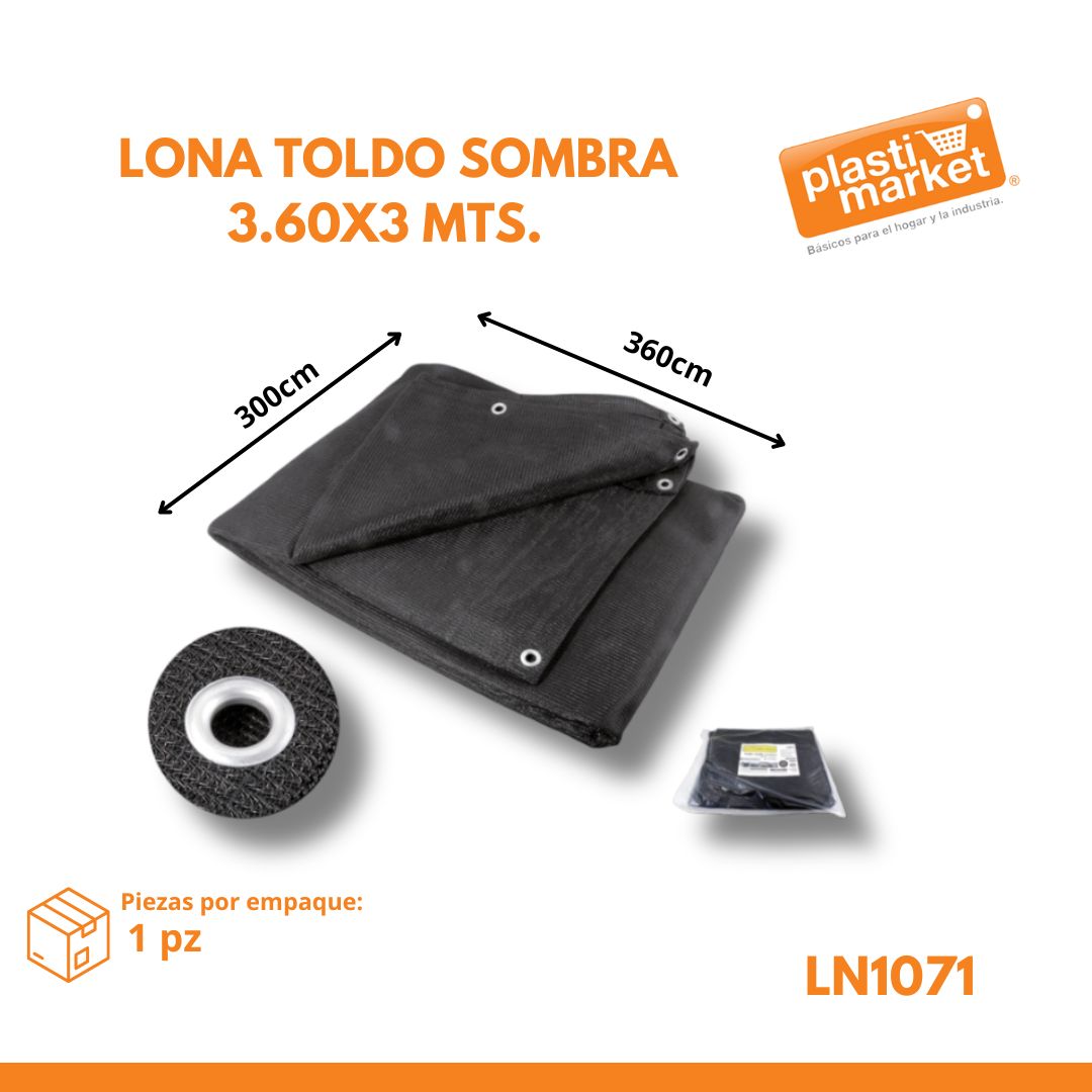 1071 LONA TOLDO SOMBRA 3.60X3 MTS. "OFERTA"