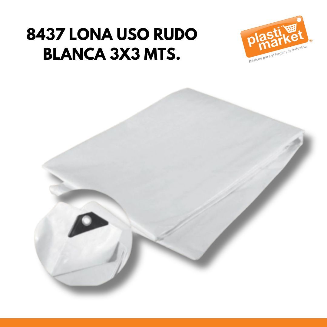 8437 LONA USO RUDO BLANCA 3X3 MTS.