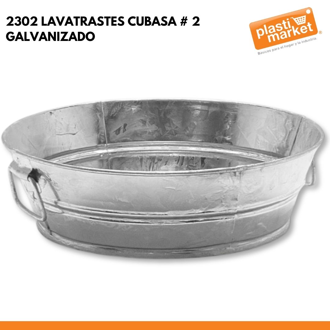 2302 LAVATRASTES CUBASA # 2 GALVANIZADO