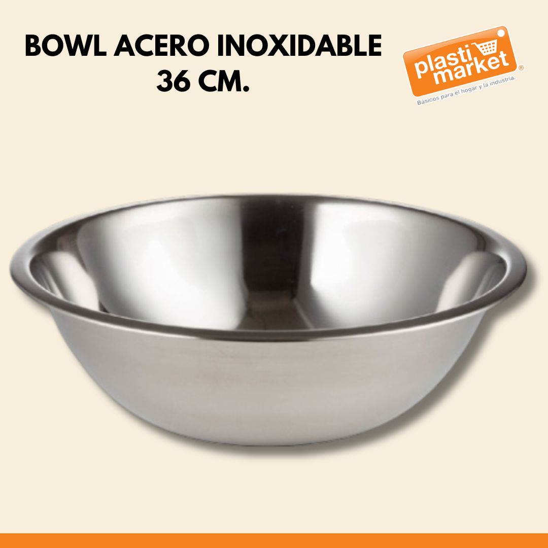 M-100059 BOWL ACERO INOXIDABLE 36 CM.