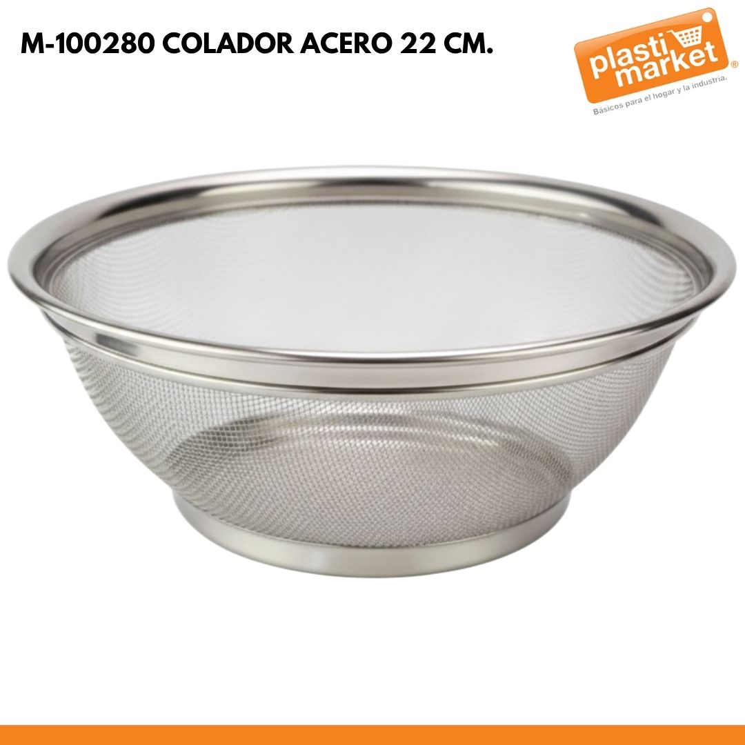 M-100280 COLADOR ACERO 22 CM.