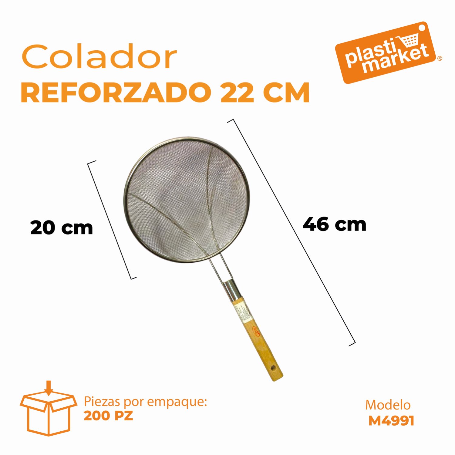 M4991 COLADOR REFORZADO 22 CM.