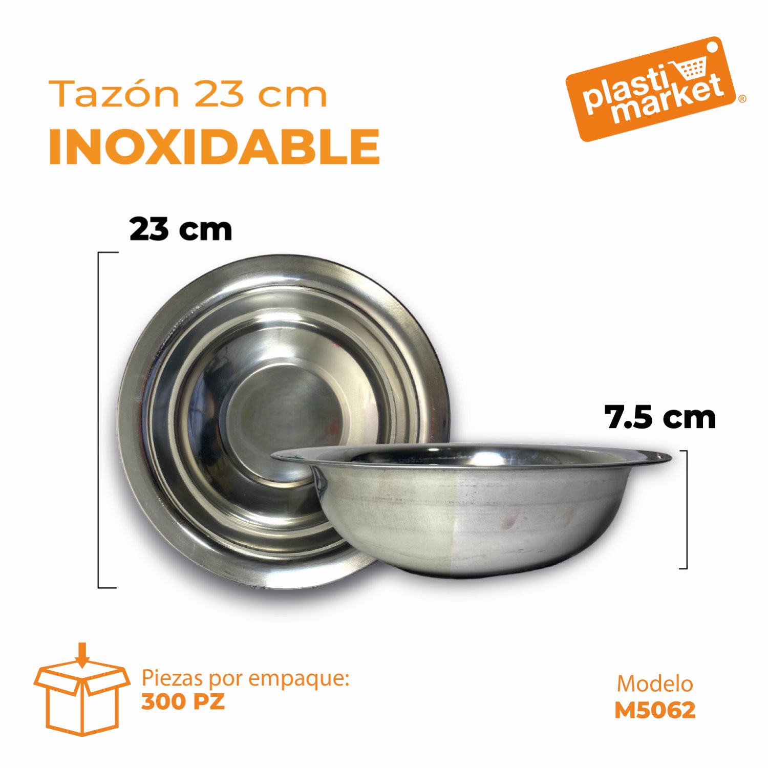 M5062 TAZON INOXIDABLE 23 CM.