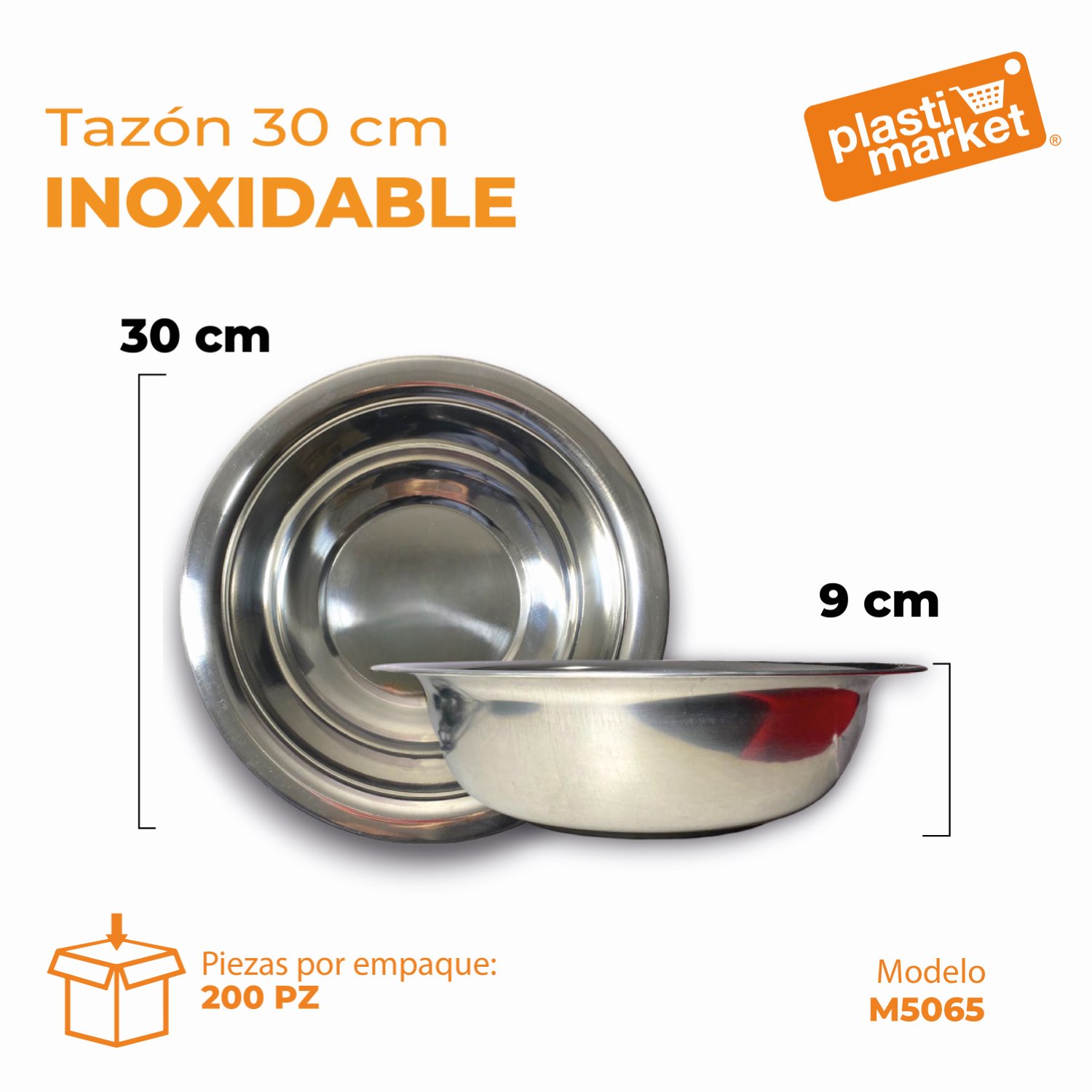 M5065 TAZON INOXIDABLE 30 CM.