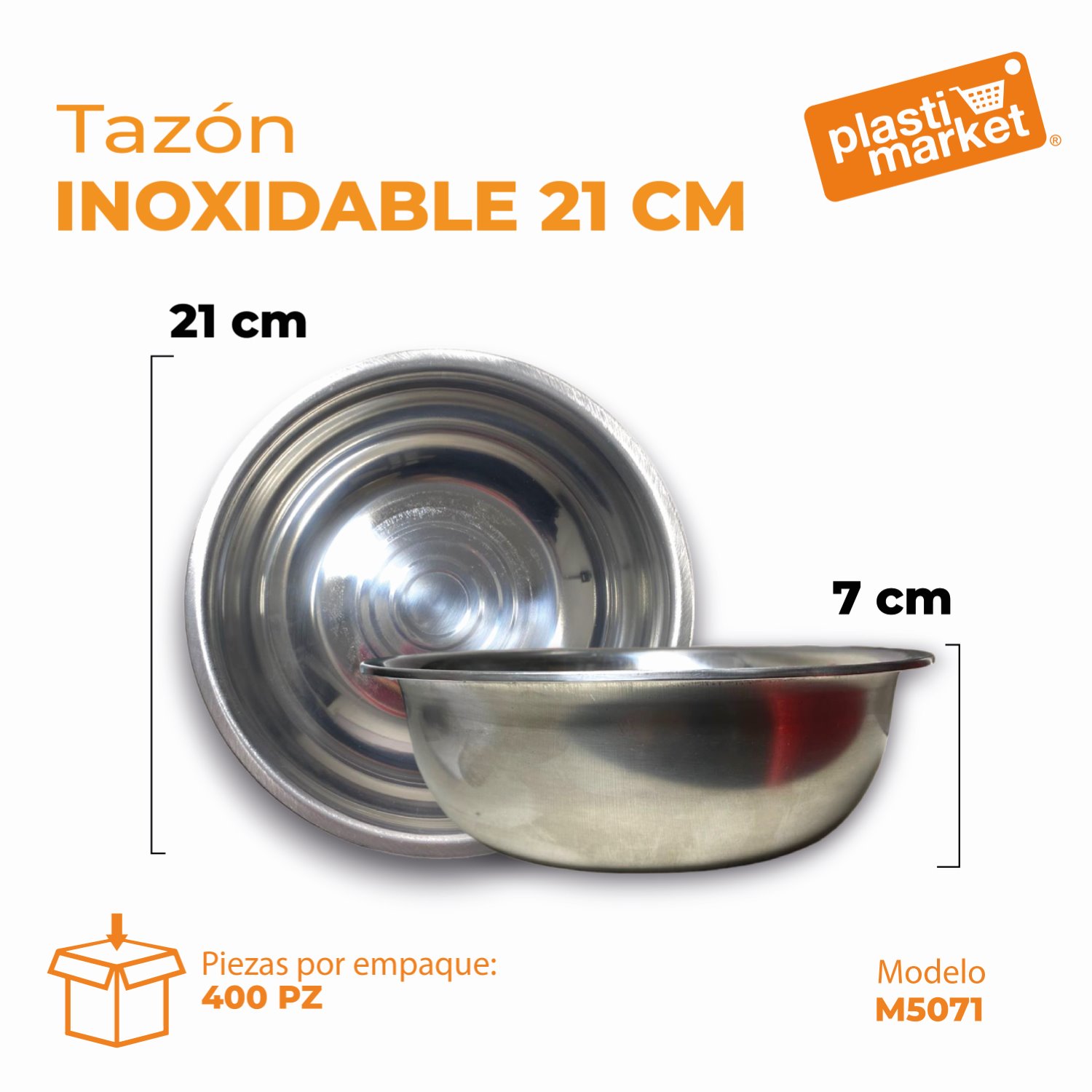 M5071 TAZON INOXIDABLE 21 CM.