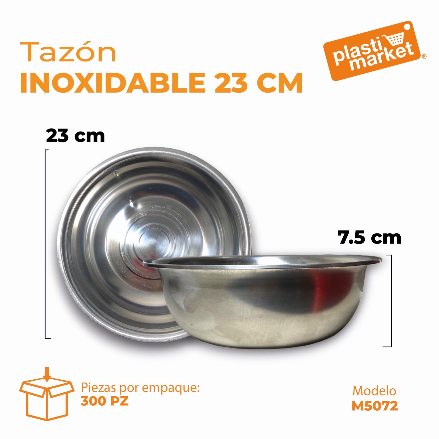 M5072 TAZON INOXIDABLE 23 CM.