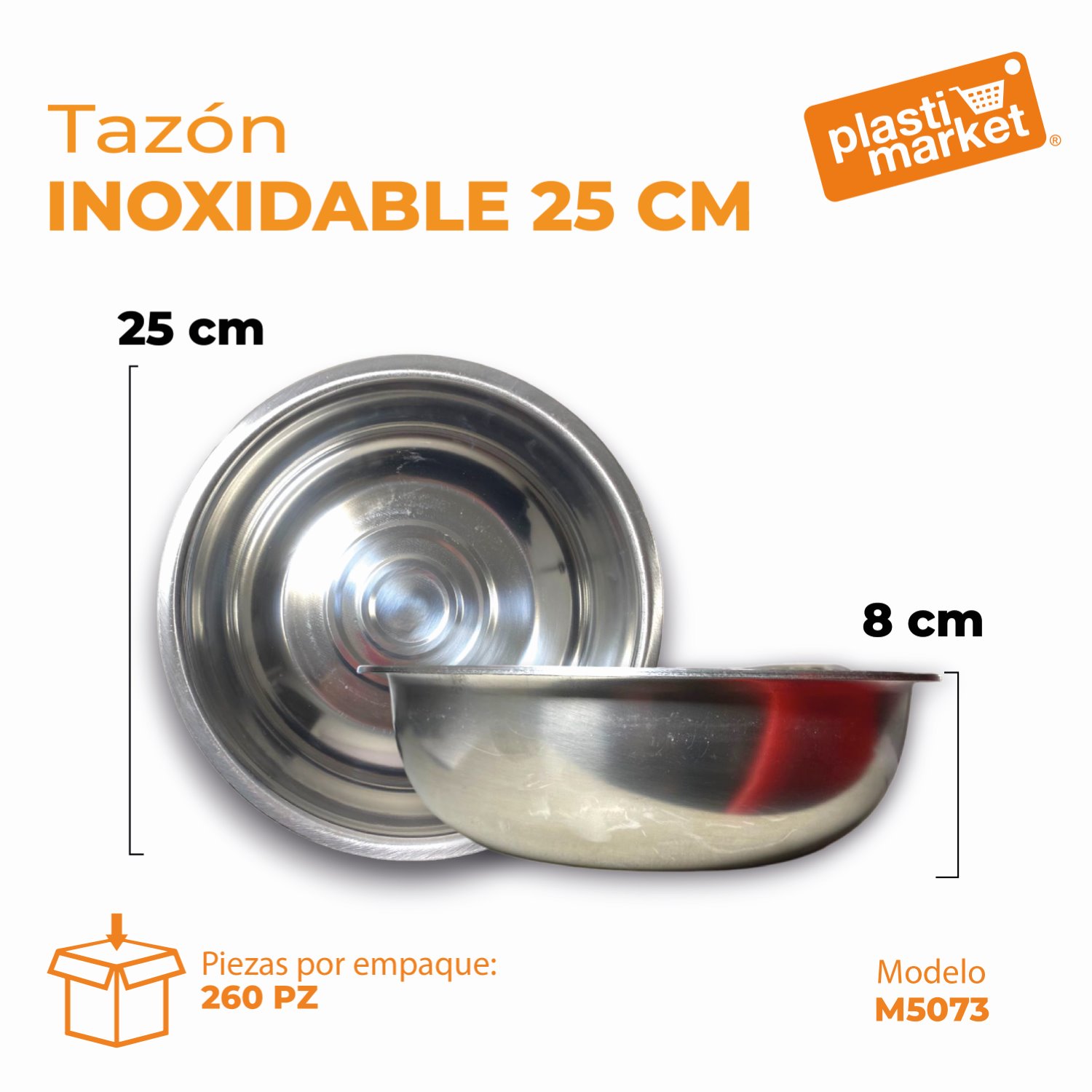 M5073 TAZON INOXIDABLE 25 CM.