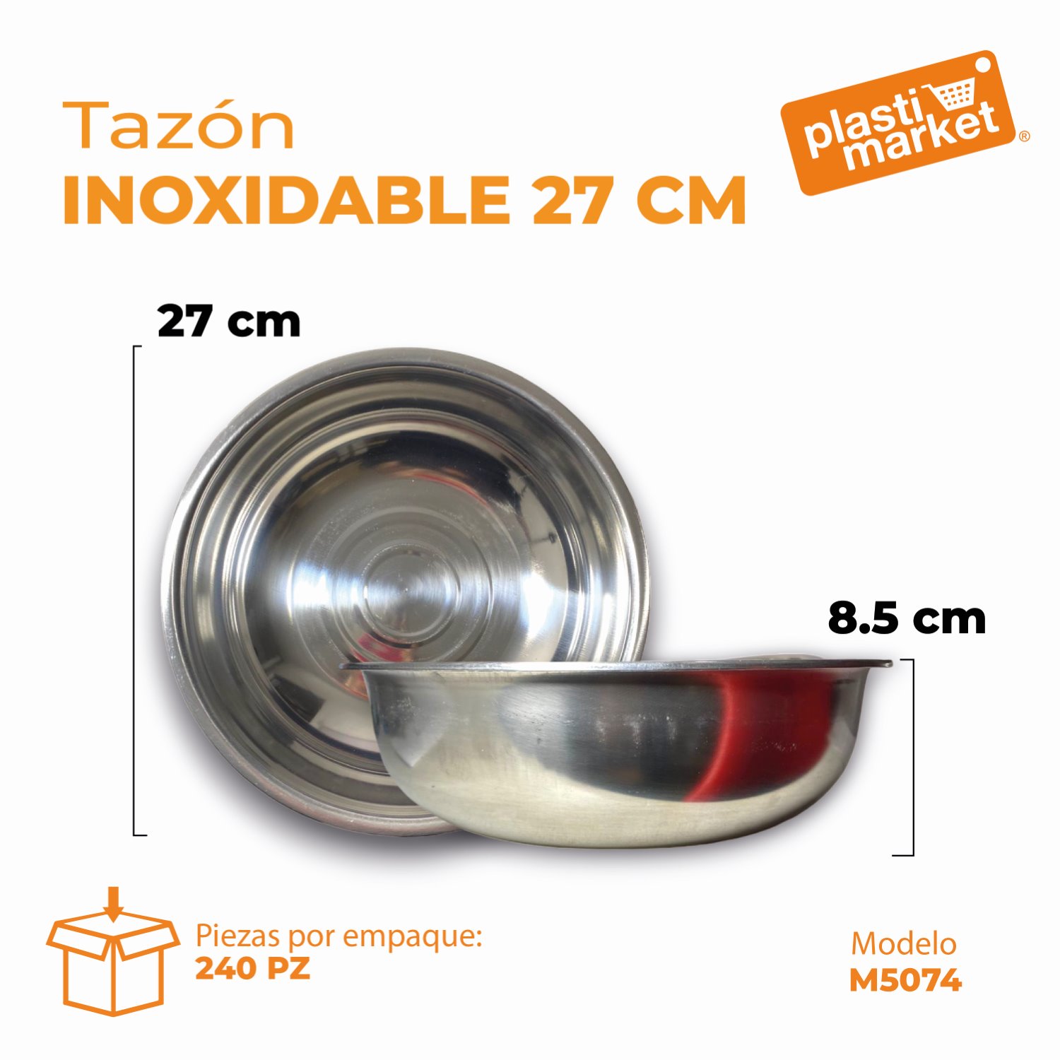 M5074 TAZON INOXIDABLE 27 CM.