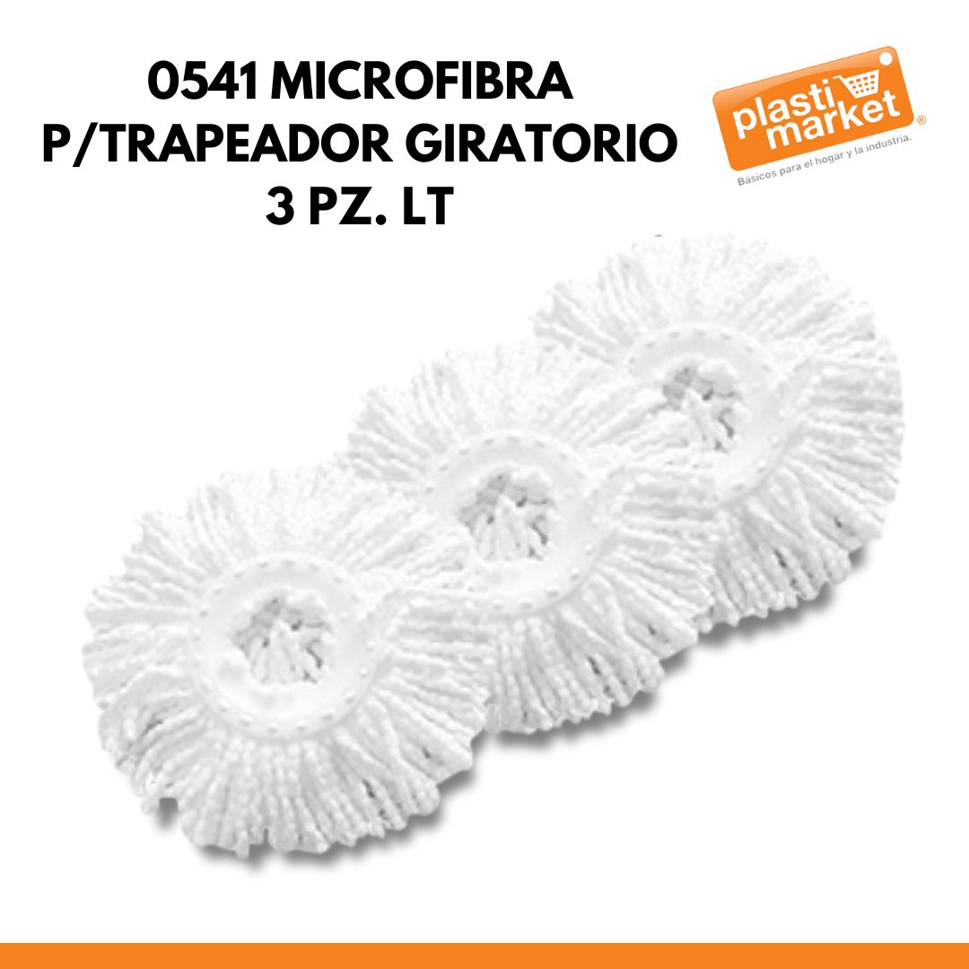 0541 MICROFIBRA P/TRAPEADOR GIRATORIO 3 PZ. LT