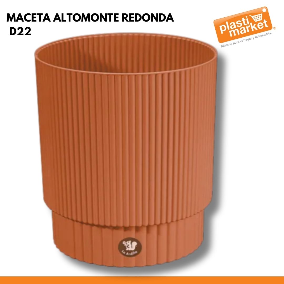 MACETA ALTOMONTE REDONDA D22