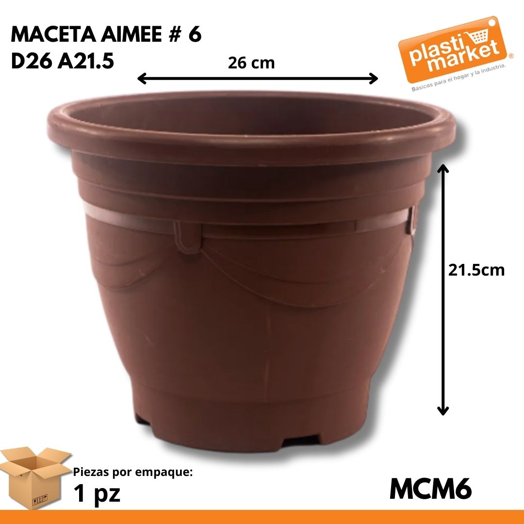 MACETA AIMEE # 6 D26 A21.5