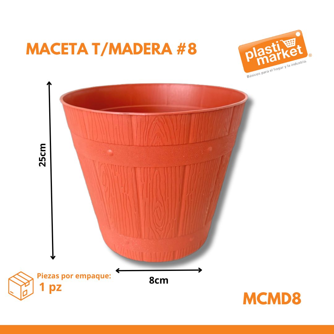 MACETA T/MADERA # 8  "OFERTA"
