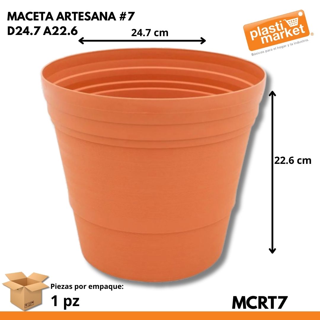 MACETA ARTESANA # 7 D24.7 A22.6