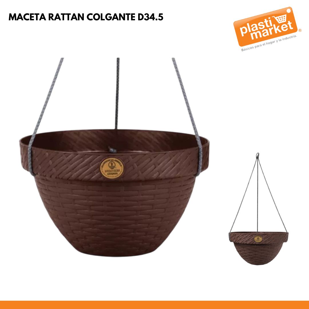 MACETA RATTAN COLGANTE D34.5