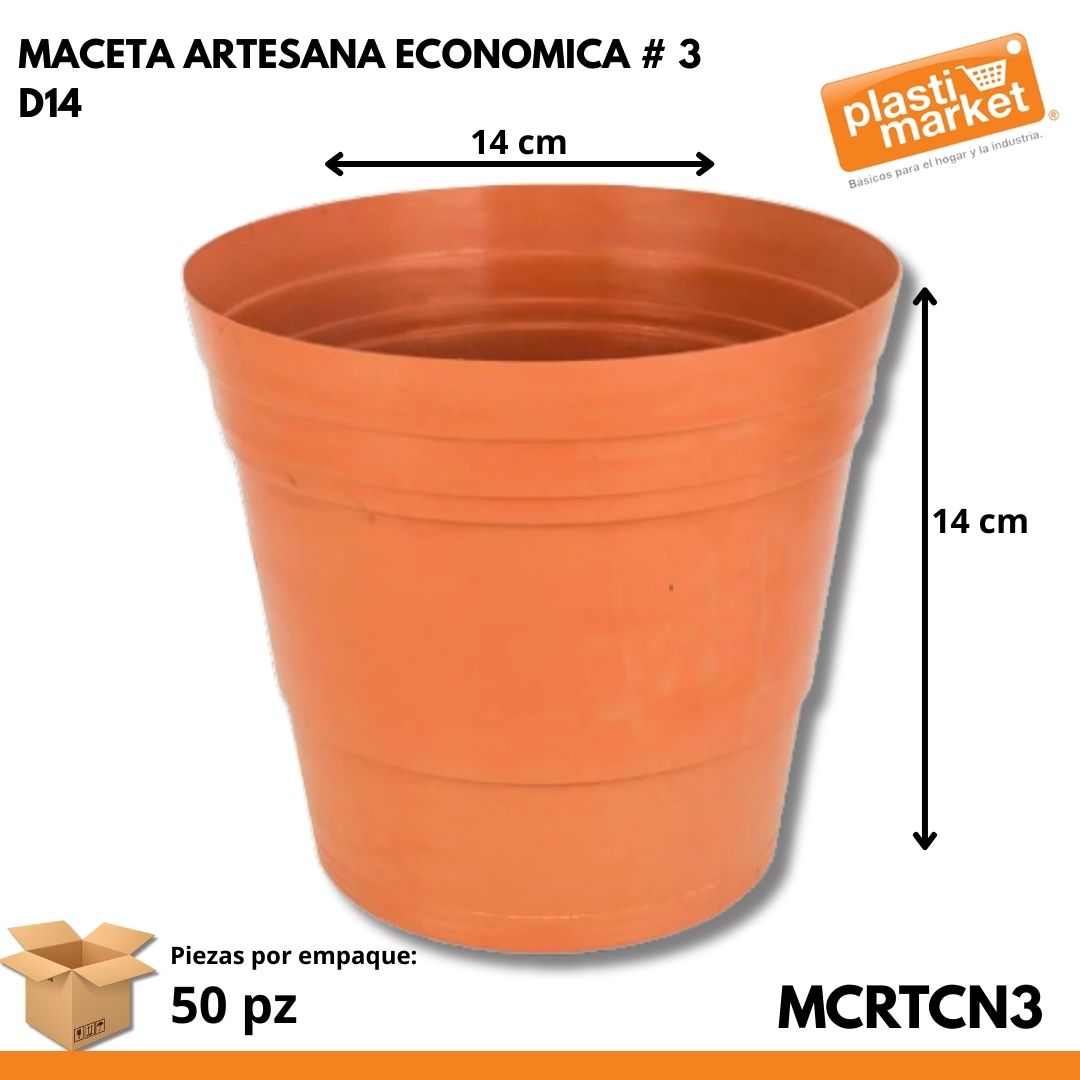 MACETA ARTESANA ECONOMICA # 3 D14