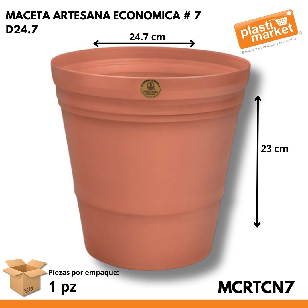 MACETA ARTESANA ECONOMICA # 7 D24.7