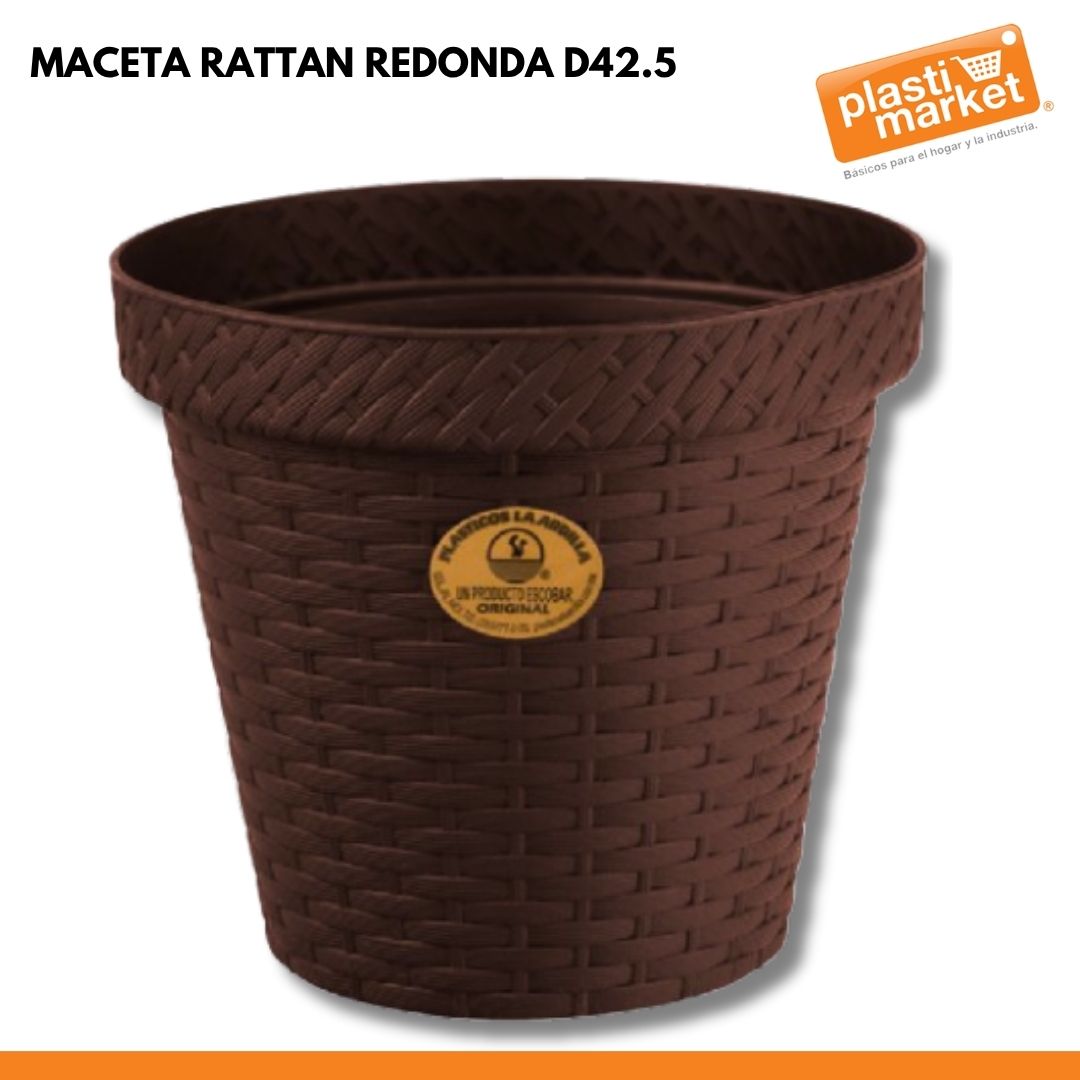 MACETA RATTAN REDONDA D42.5