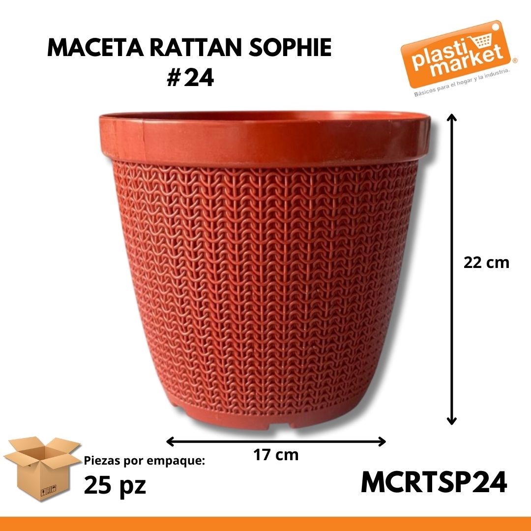 MACETA RATTAN SOPHIE #24