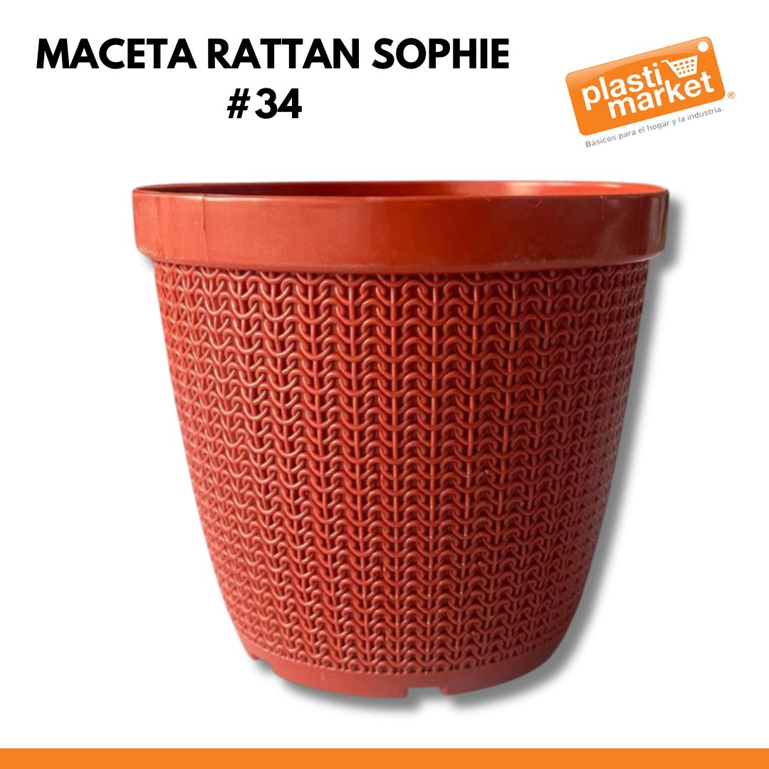 MACETA RATTAN SOPHIE #34