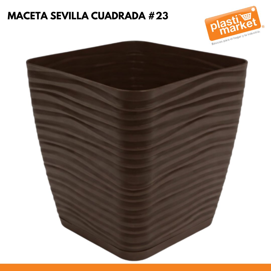 MACETA SEVILLA CUADRADA #23