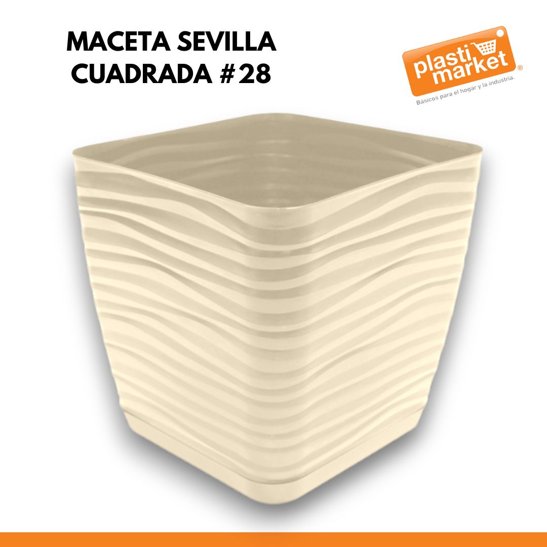 MACETA SEVILLA CUADRADA #28