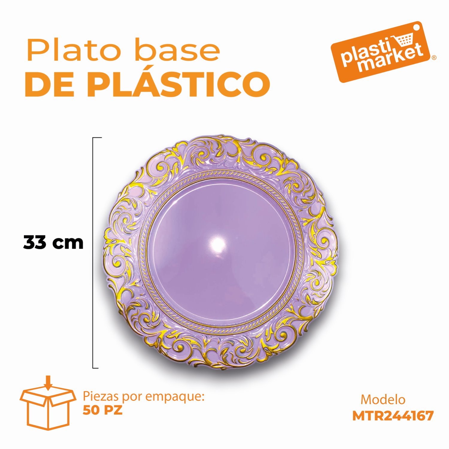 MTR244167 PLATO BASE DE PLASTICO