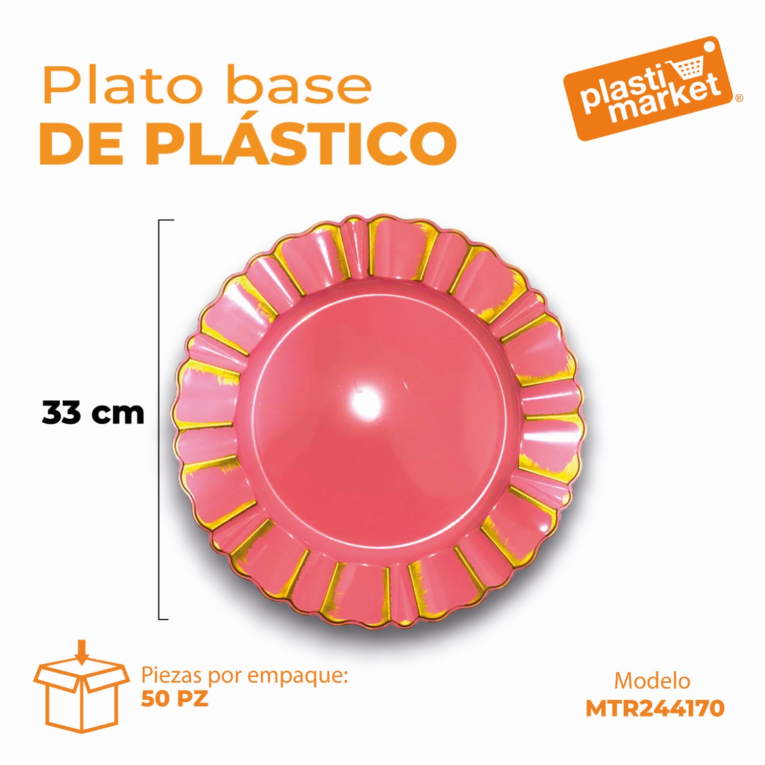 MTR244170 PLATO BASE DE PLASTICO