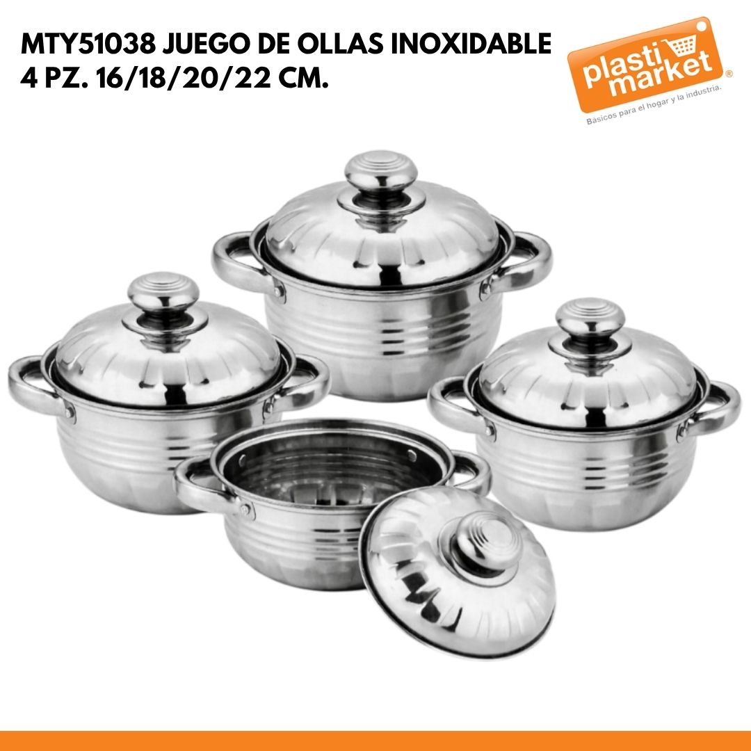 MTY51038 JUEGO DE OLLAS JEEP DISH 4 PZ. 16/18/20/22 CM.