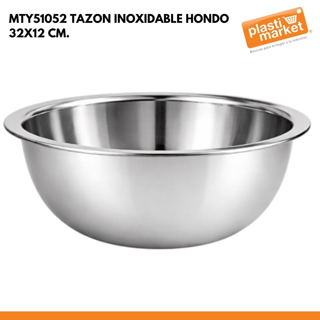 MTY51052 TAZON INOXIDABLE HONDO 32X12 CM.