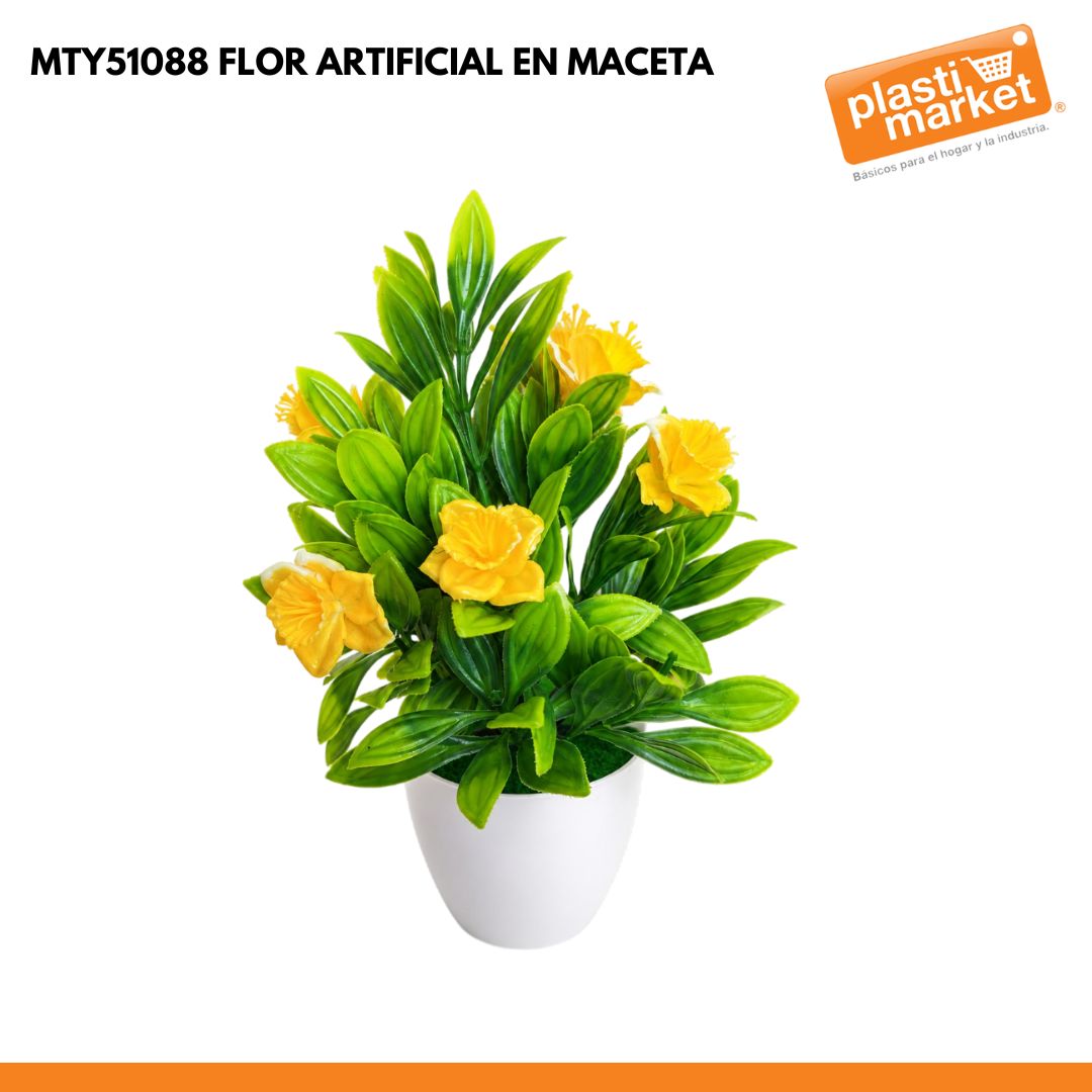 MTY51088 FLOR ARTIFICIAL EN MACETA