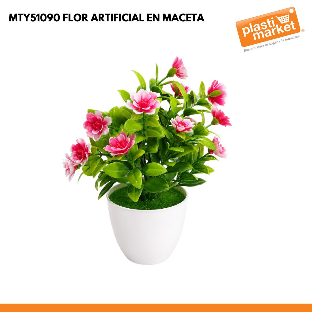 MTY51090 FLOR ARTIFICIAL EN MACETA