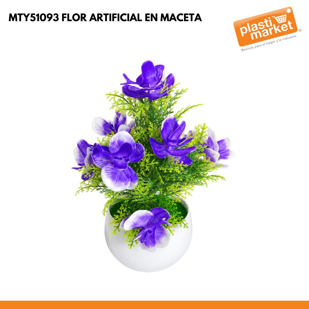 MTY51093 FLOR ARTIFICIAL EN MACETA