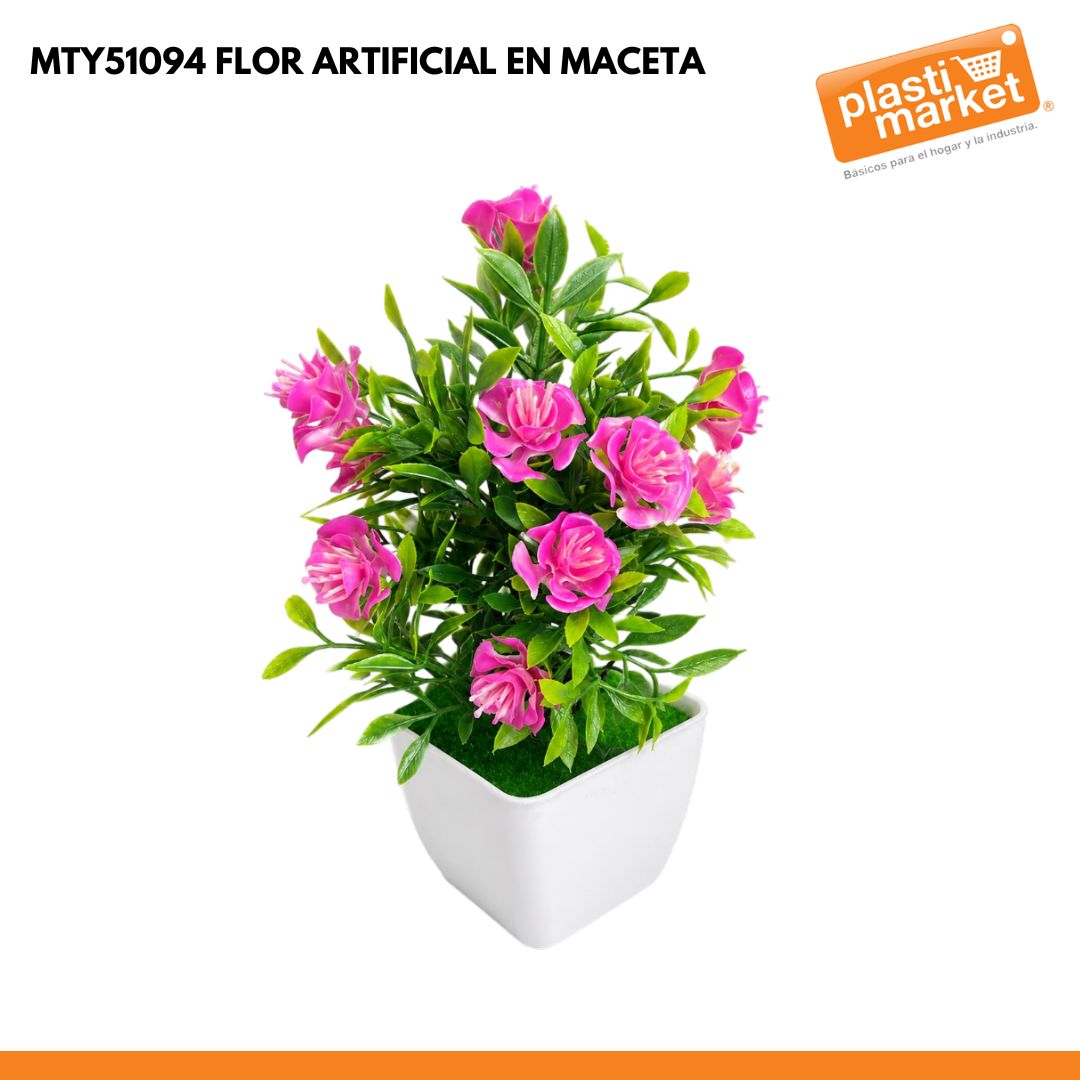 MTY51094 FLOR ARTIFICIAL EN MACETA
