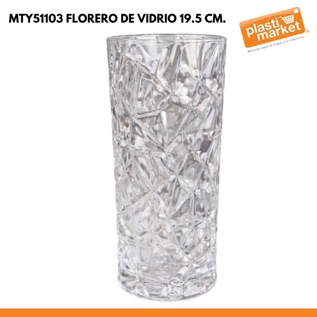 MTY51103 FLORERO DE VIDRIO 19.5 CM.