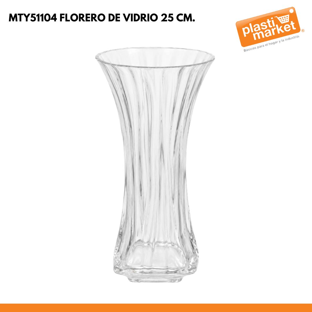 MTY51104 FLORERO DE VIDRIO 25 CM.