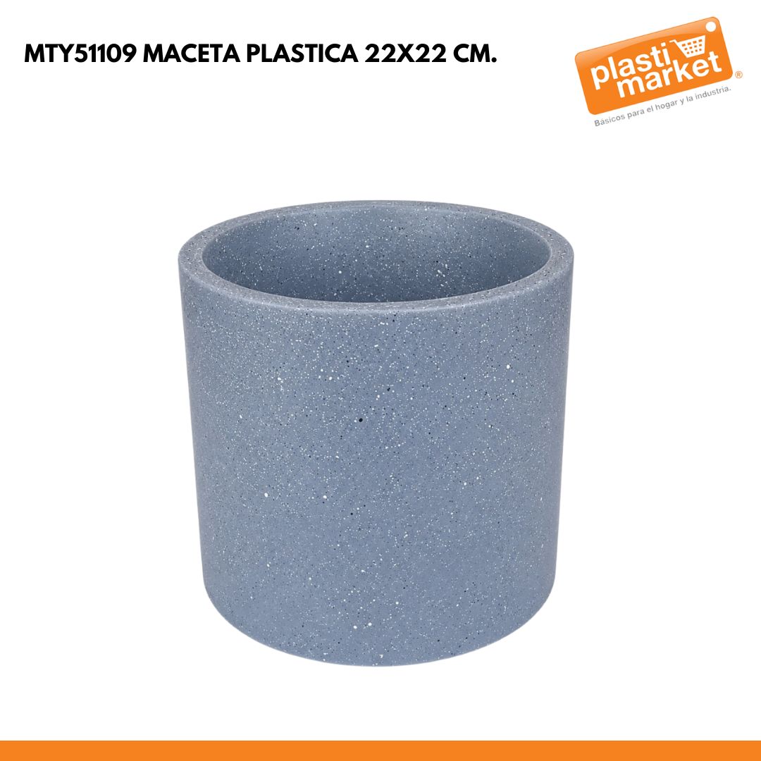 MTY51109 MACETA PLASTICA 22X22 CM.