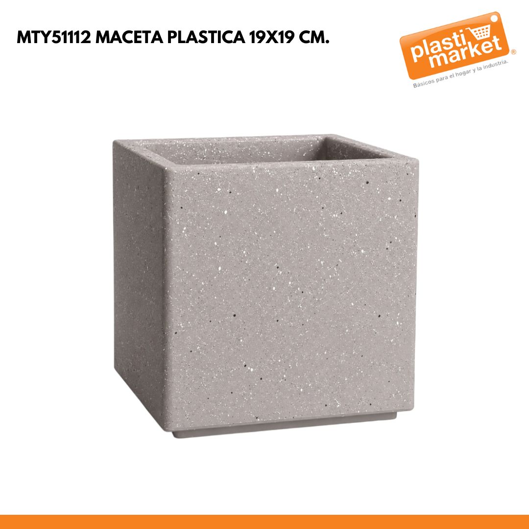MTY51112 MACETA PLASTICA 19X19 CM.