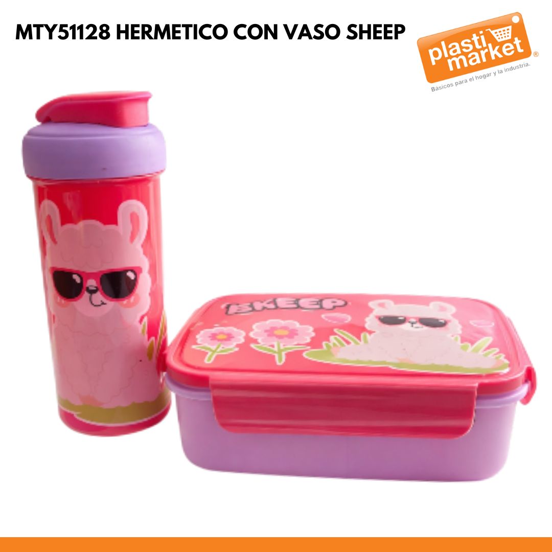 MTY51128 HERMETICO  CON VASO  SHEEP