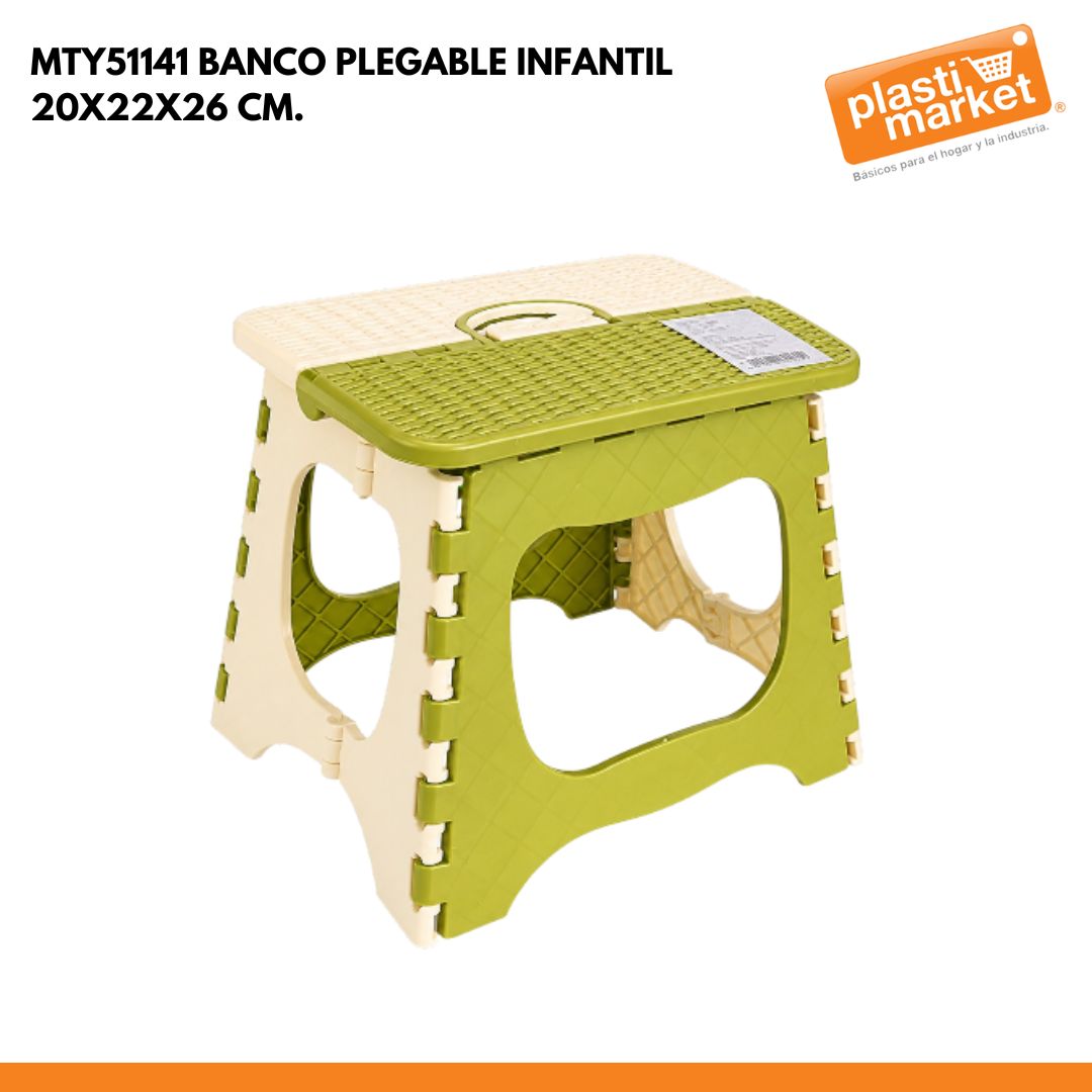 MTY51141 BANCO PLEGABLE INFANTIL 20X22X26 CM.