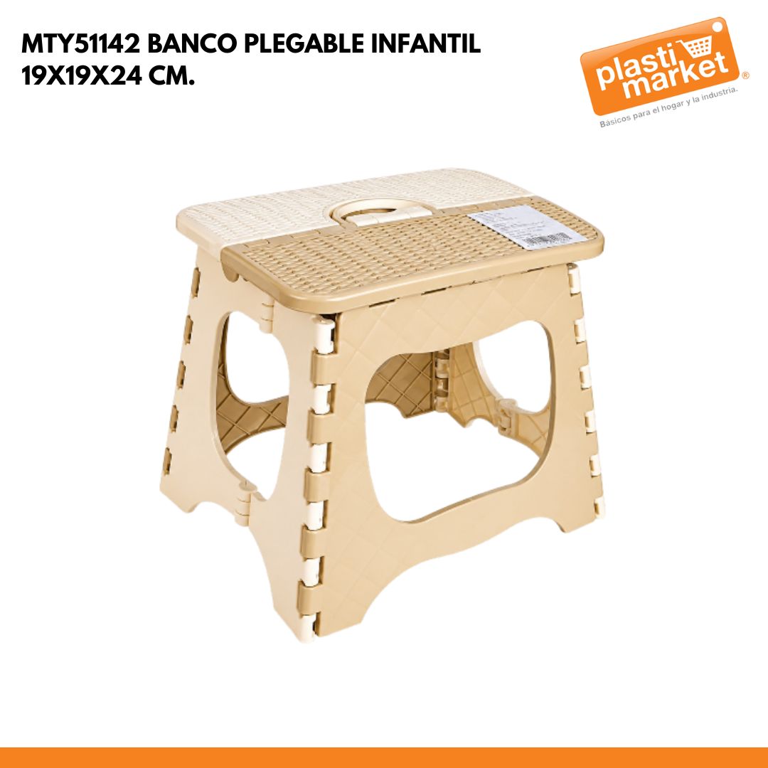 MTY51142 BANCO PLEGABLE INFANTIL 19X19X24 CM.