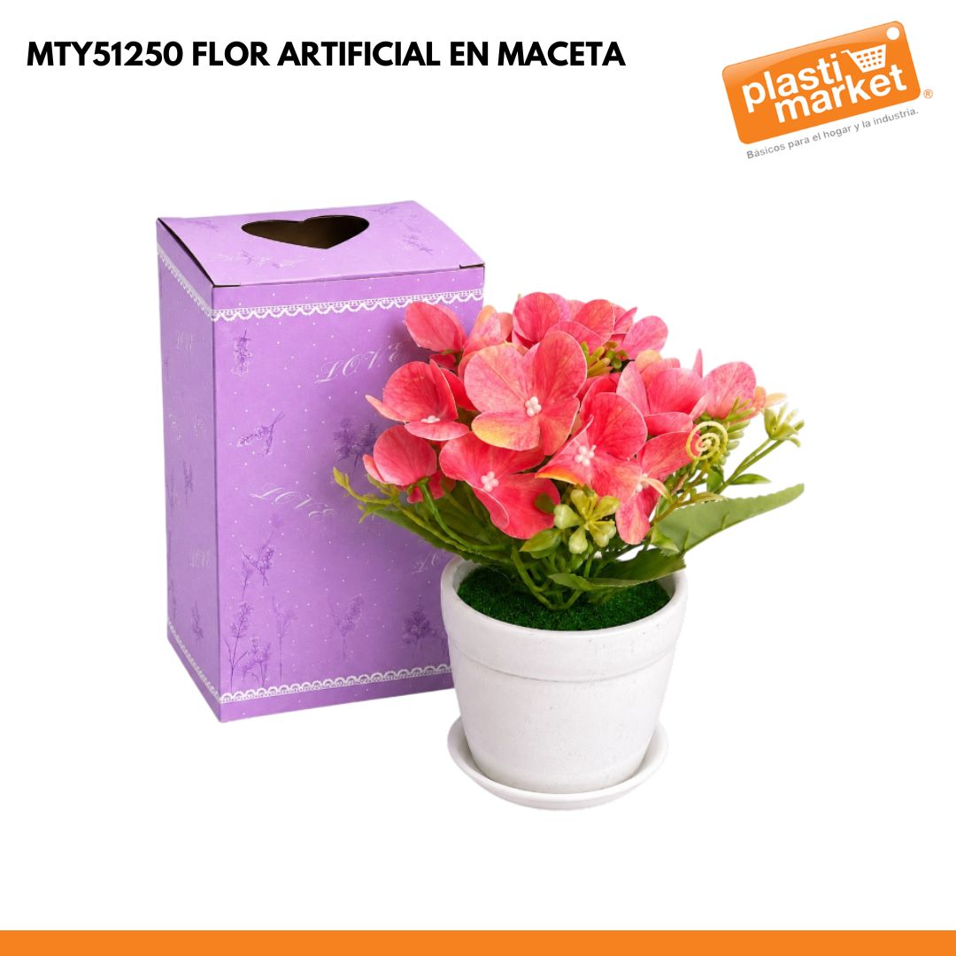 MTY51250 FLOR ARTIFICIAL EN MACETA