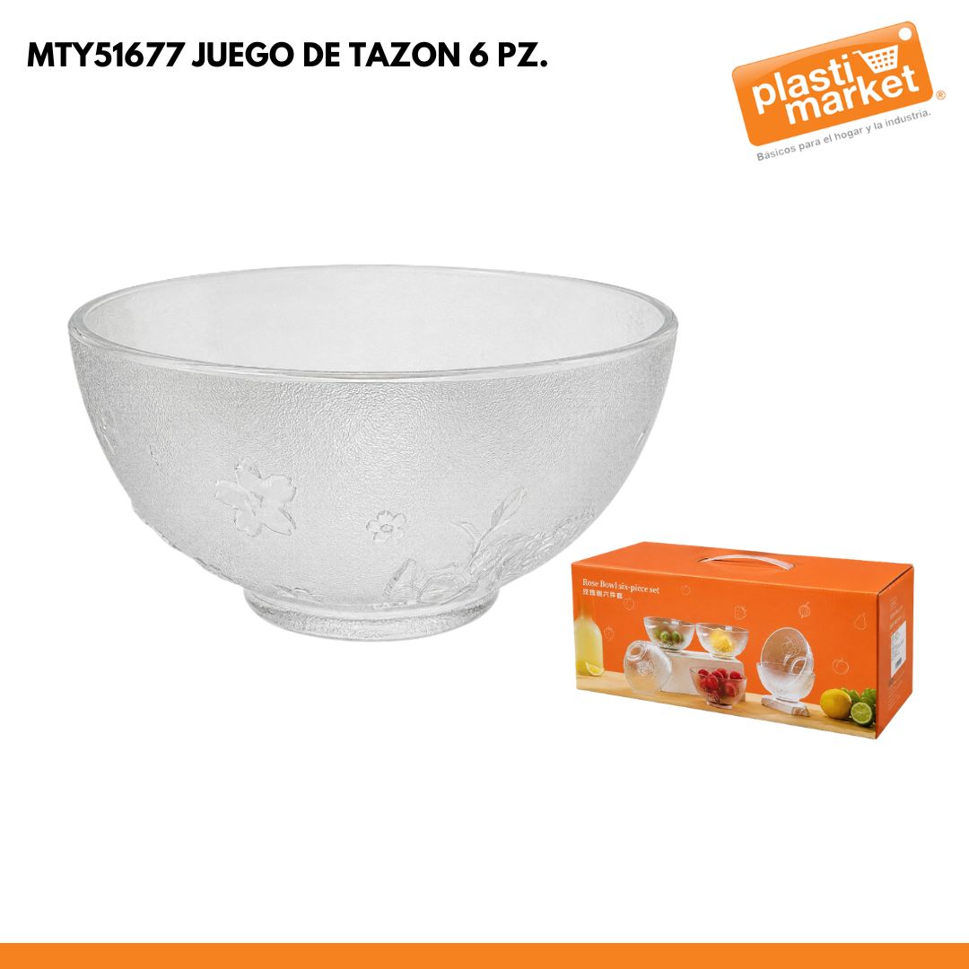 MTY51677 JUEGO DE TAZON 6 PZ.