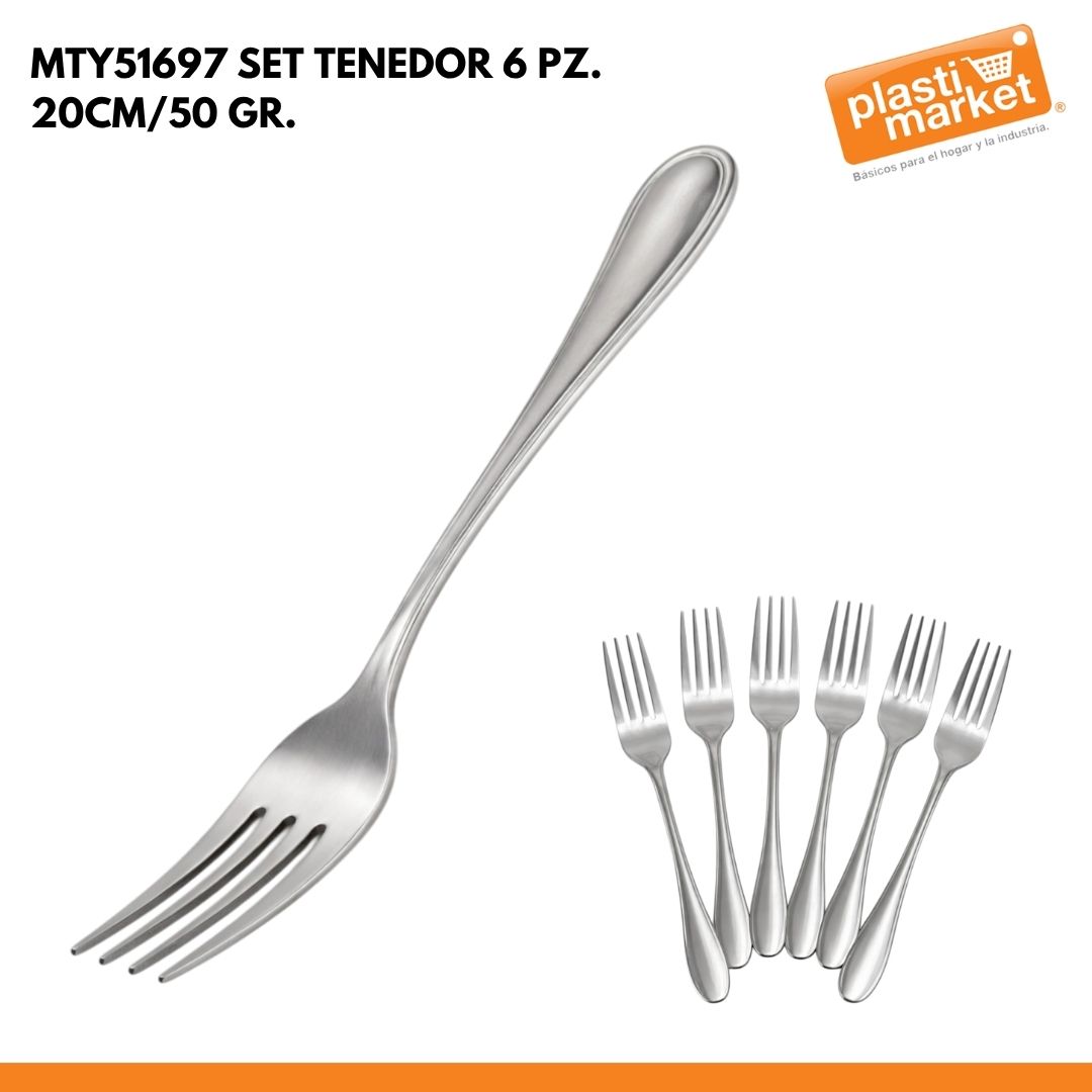 MTY51697 SET TENEDOR 6 PZ. 20CM/50 GR.