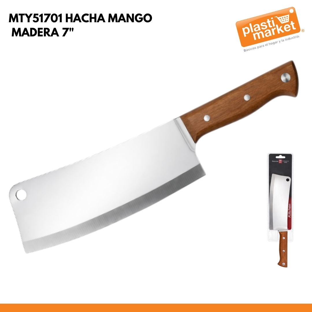 MTY51701 HACHA MANGO MADERA 7"