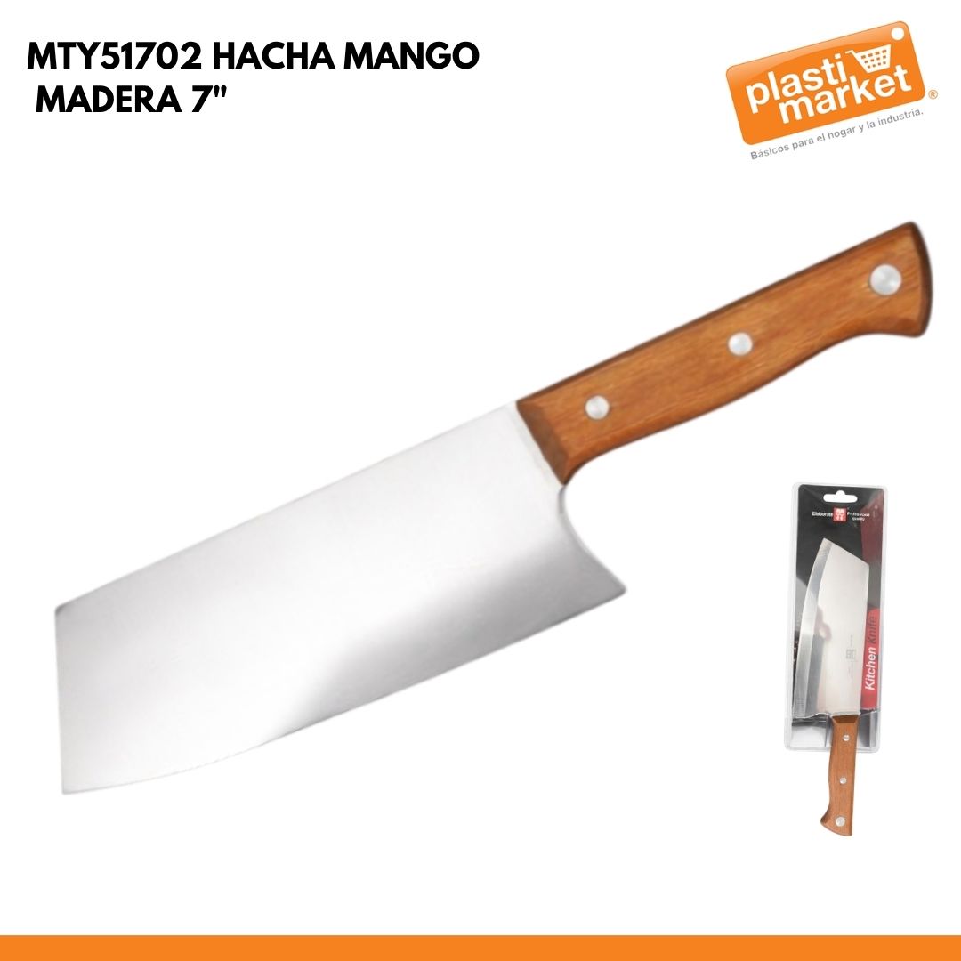 MTY51702 HACHA MANGO MADERA 7"