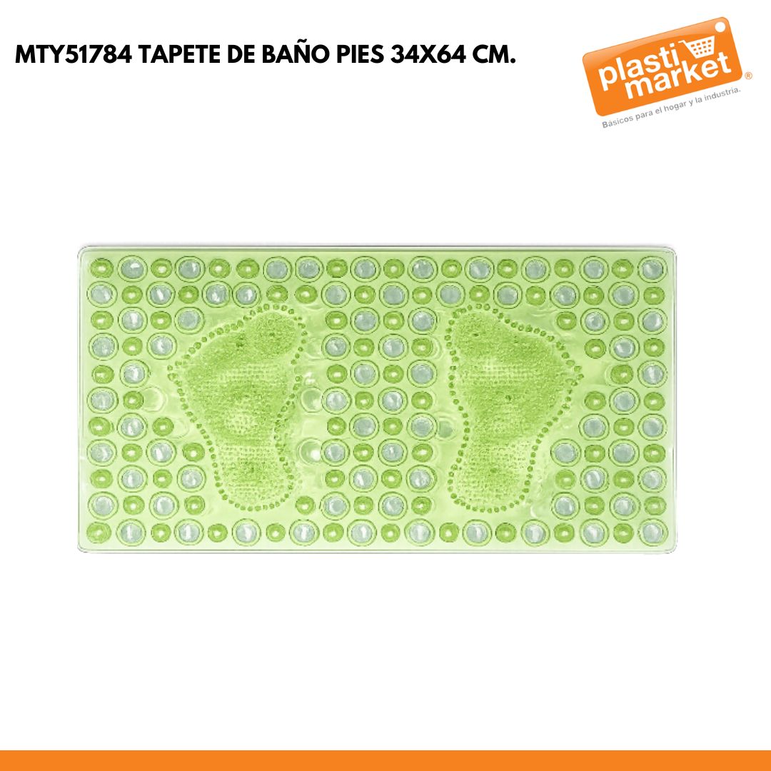 MTY51784 TAPETE DE BAÑO PIES 34X64 CM.