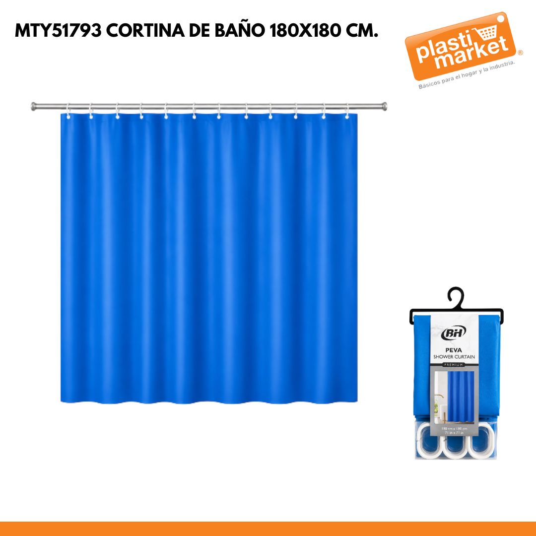 MTY51793 CORTINA DE BAÑO 180X180 CM.
