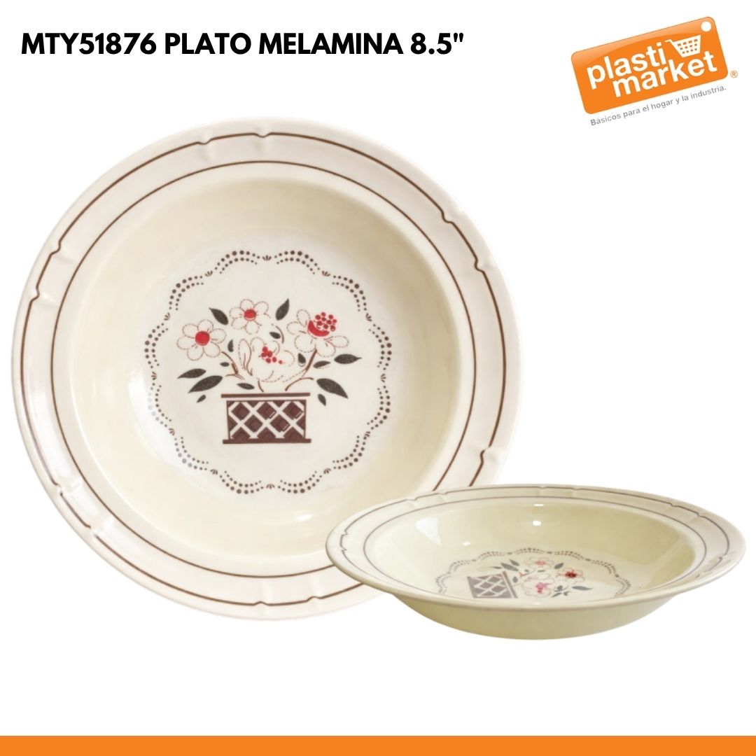 MTY51876 PLATO SOPERO MELAMINA 8.5"