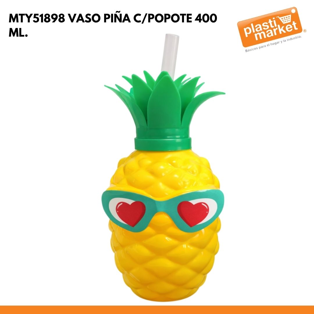 MTY51898 VASO PIÑA C/POPOTE 400 ML.