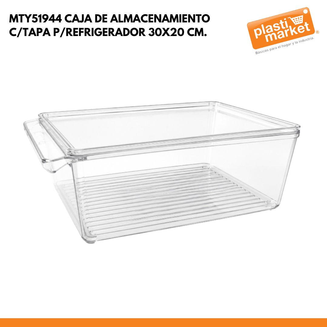 MTY51944 CAJA DE ALMACENAMIENTO C/TAPA P/REFRIGERADOR 30X20 CM.